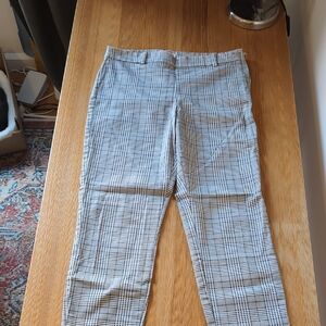 Women's Gray Plaid Dress Pants